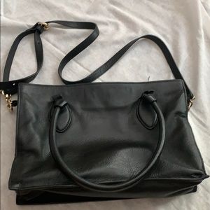 Black soft leather Foley & Corinna purse